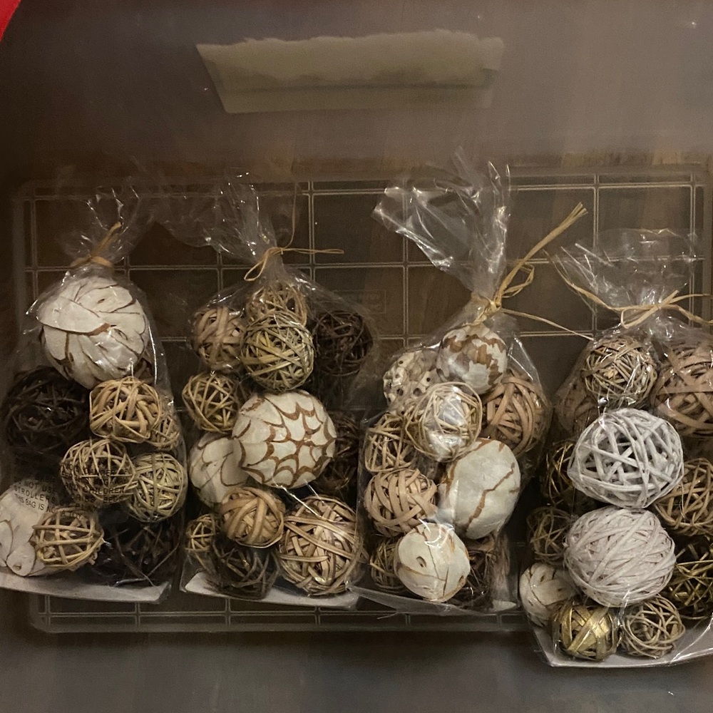 Natural Decorative Holiday Orbs Set
